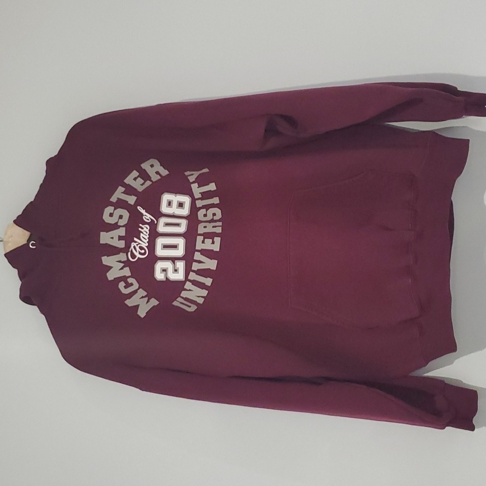 McMaster University Vintage Varsity Alumni Burgundy School hoodie size XL
